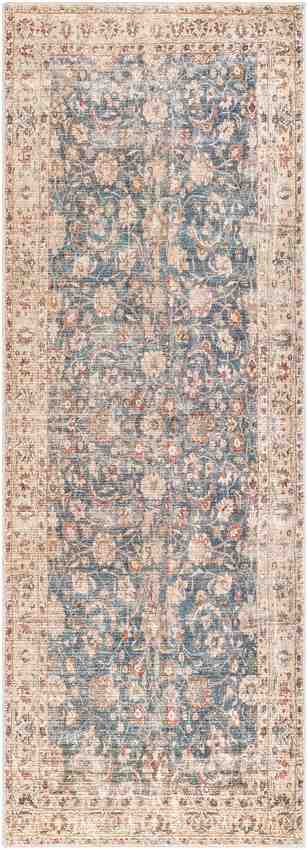 Baila Traditional Tan/Dark Green Area Rug