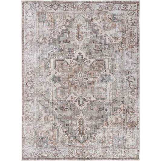 Tamea Traditional Medium Brown/Moss Area Rug