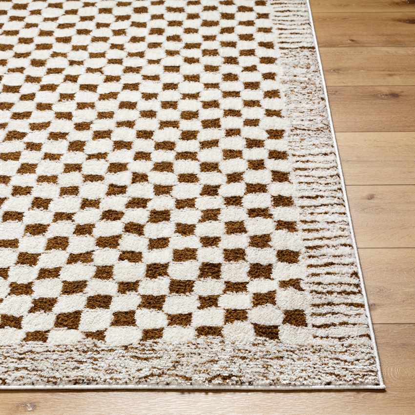 Zechariah Modern Ivory/Brown Area Rug