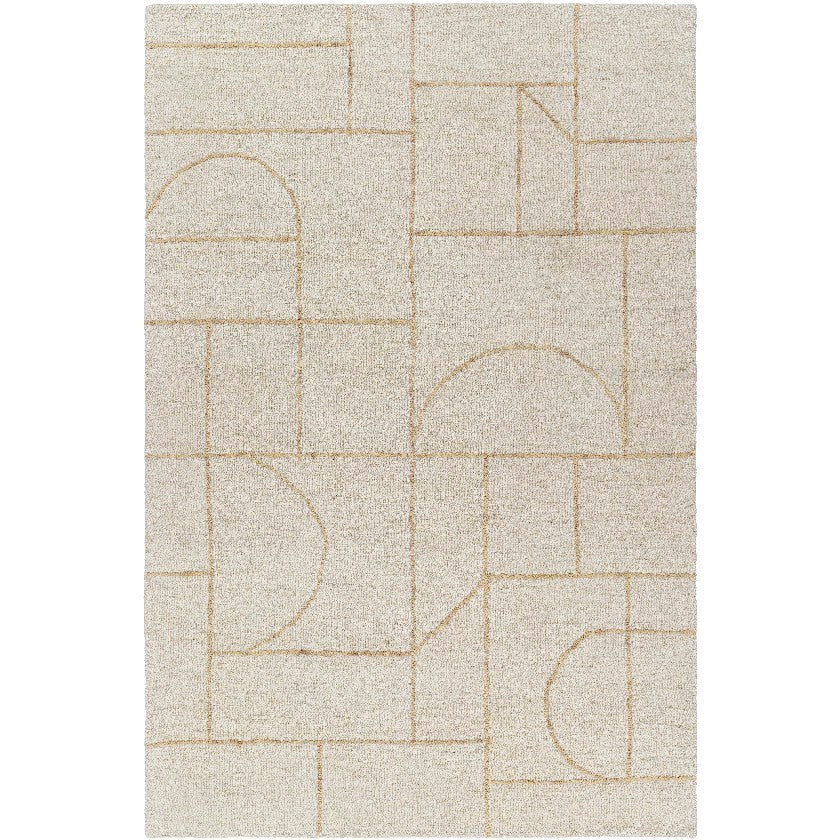 Tyerra Modern Light Beige Area Rug