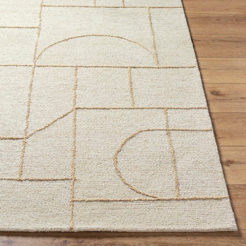 Tyerra Modern Light Beige Area Rug