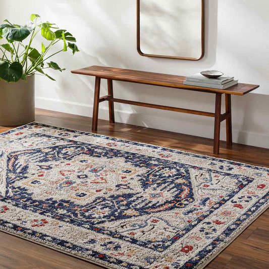 Shemica Traditional Cobalt Area Rug