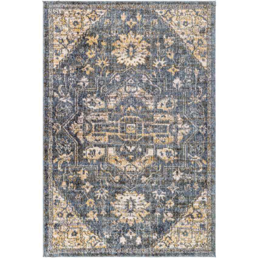 Nzinga Traditional Denim Area Rug