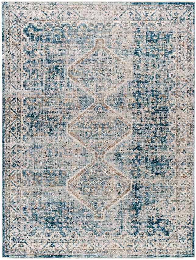 Takesha Traditional Dark Teal Area Rug