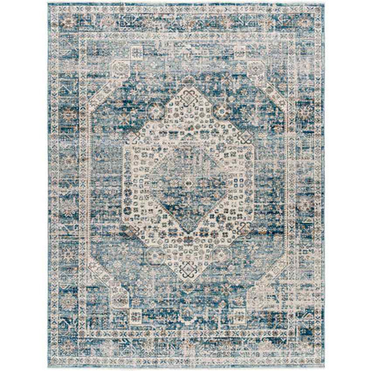 Nikkol Traditional Dark Teal Area Rug