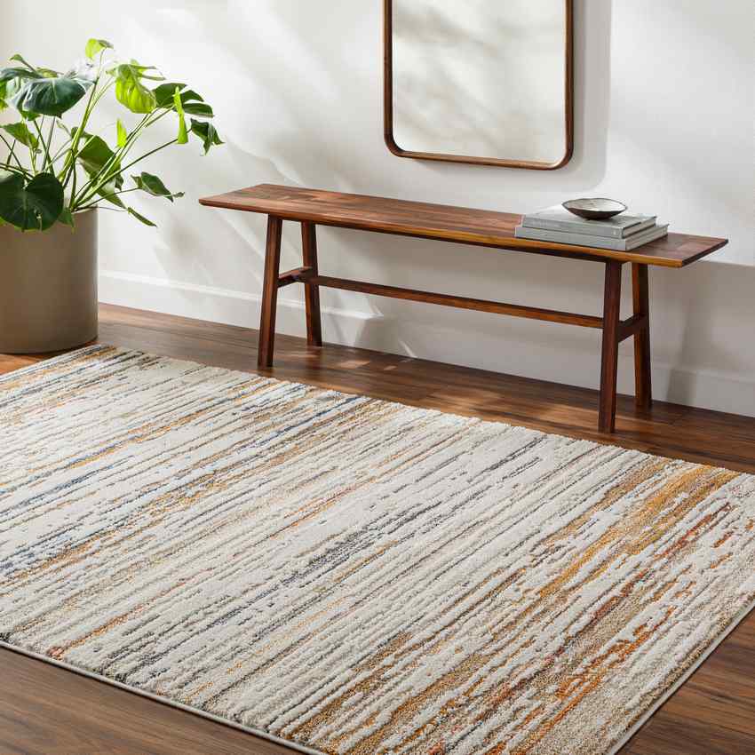 Ian Modern Burnt Orange Area Rug