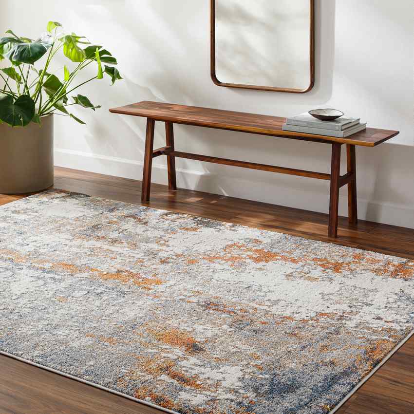 Domanic Modern Burnt Orange Area Rug