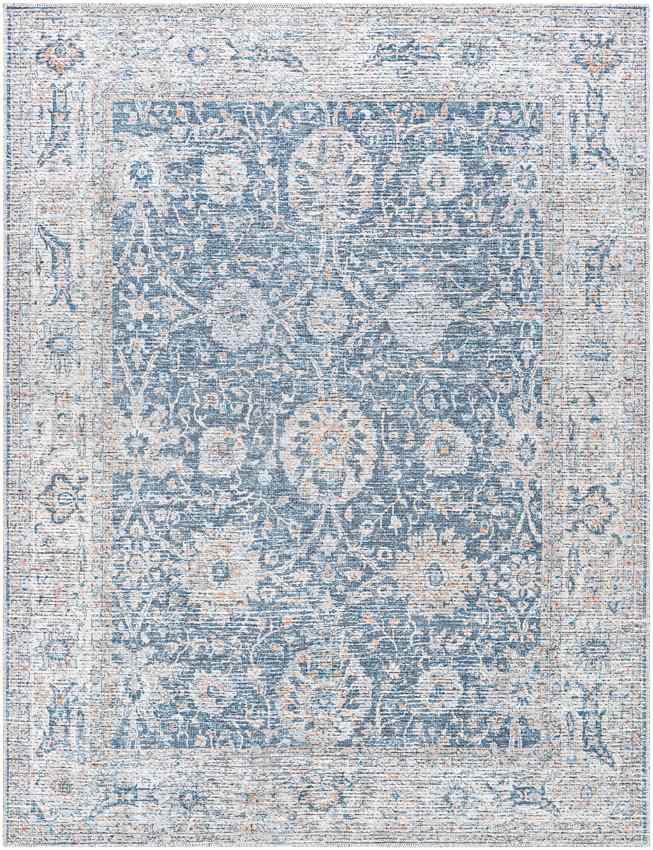 Naheed Traditional Slate Gray Washable Area Rug