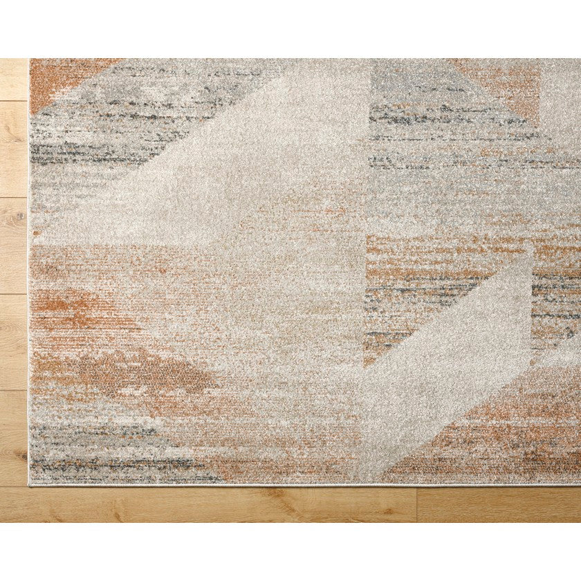 Cornesha Modern Burnt Orange Area Rug