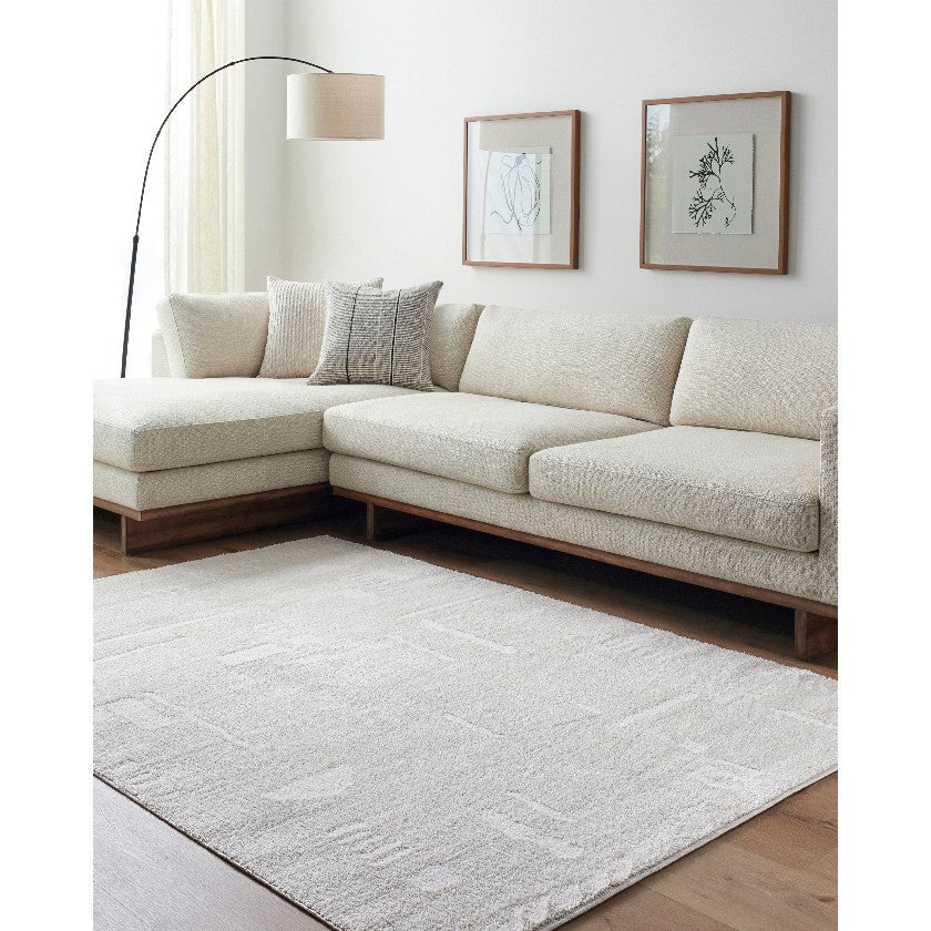 Keyauna Modern Ivory/Off-White Area Rug