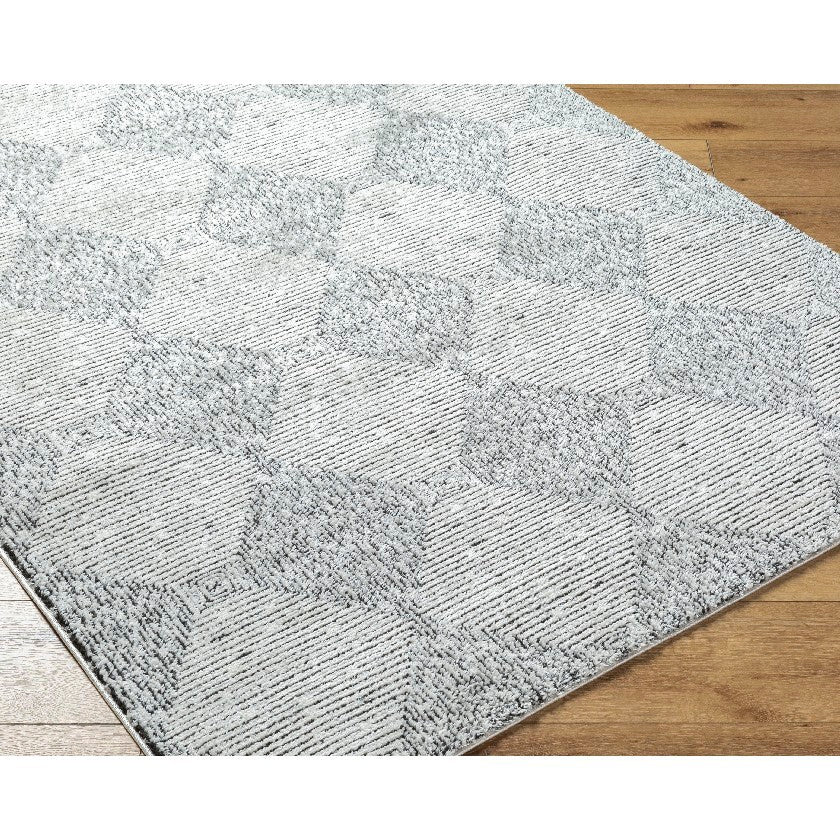 Javonne Modern Ivory/Black Area Rug