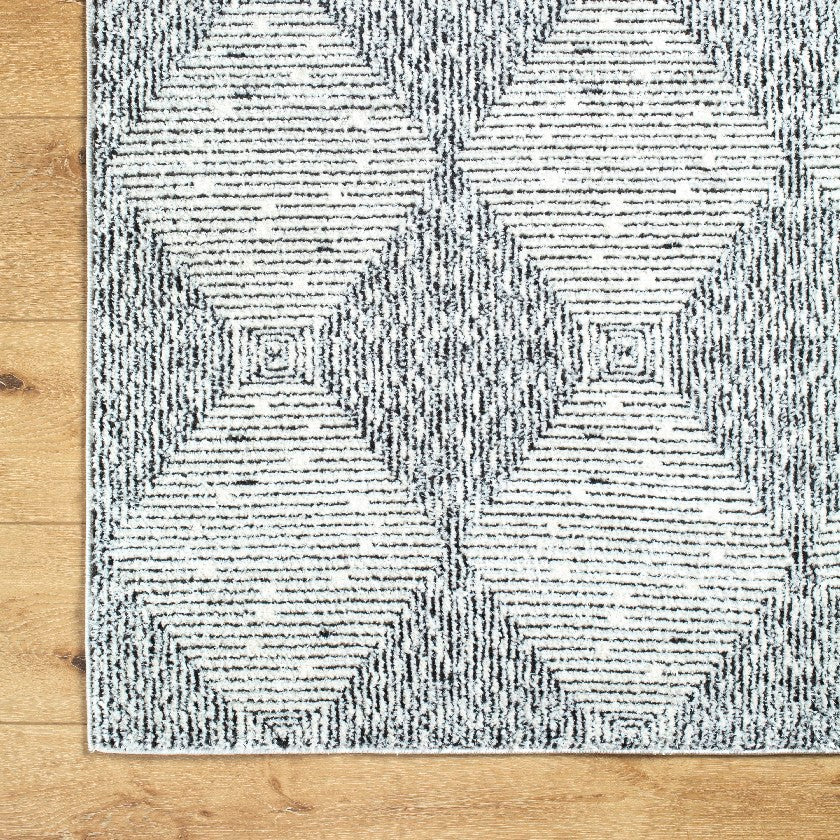 Javonne Modern Ivory/Black Area Rug