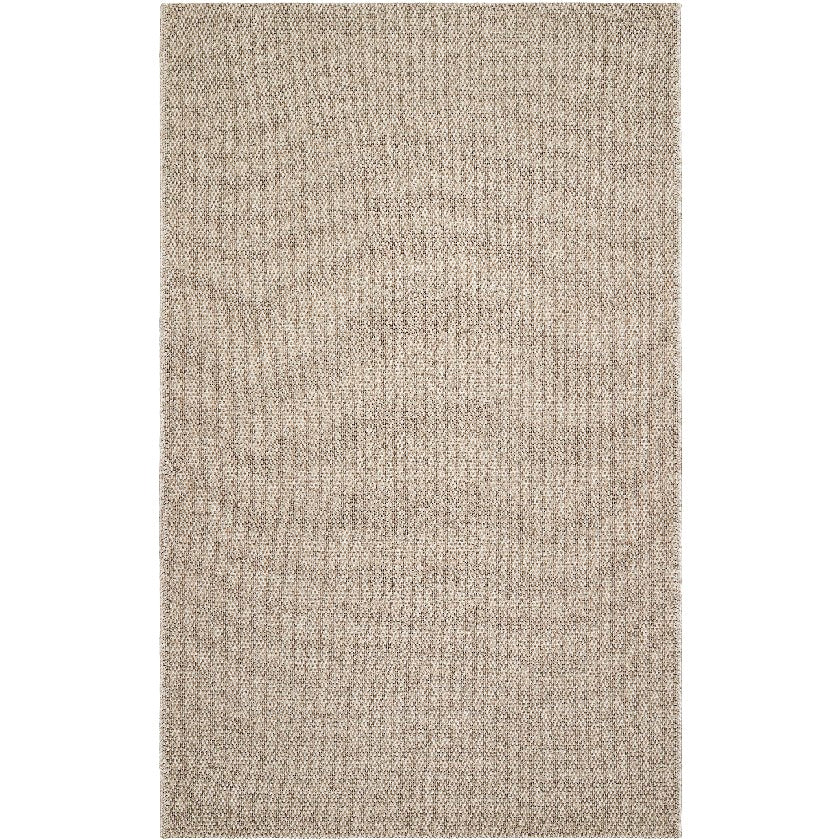 Nalani Solid and Border Dark Brown Area Rug