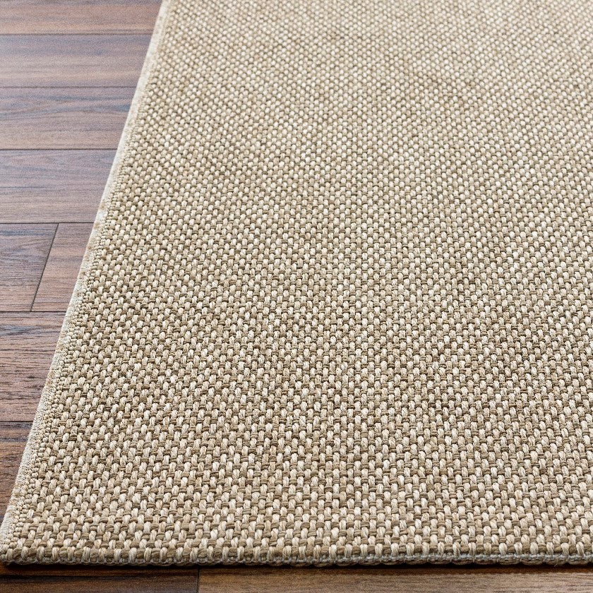 Nalani Solid and Border Dark Brown Area Rug