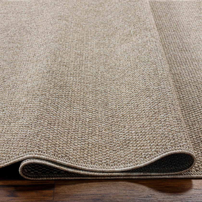 Nalani Solid and Border Dark Brown Area Rug