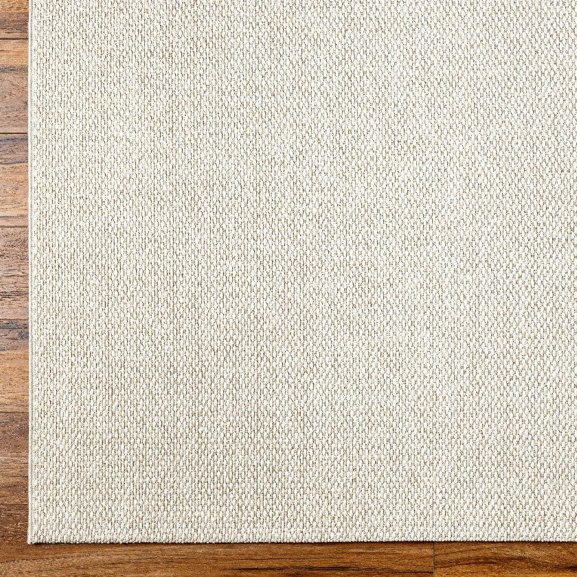 Nalani Solid and Border Pearl Area Rug