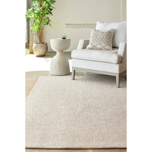 Nalani Solid and Border Pearl Area Rug