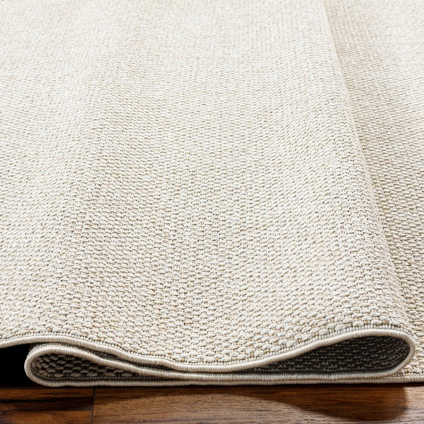 Nalani Solid and Border Pearl Area Rug