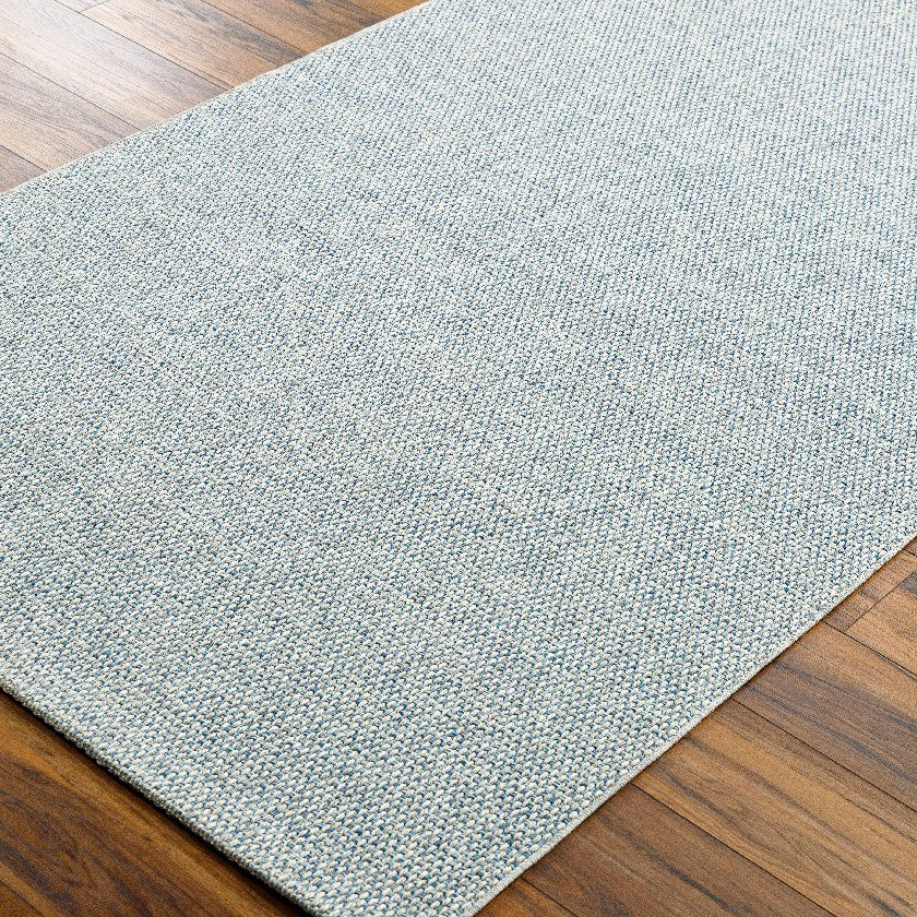 Travious Solid and Border Ash Area Rug