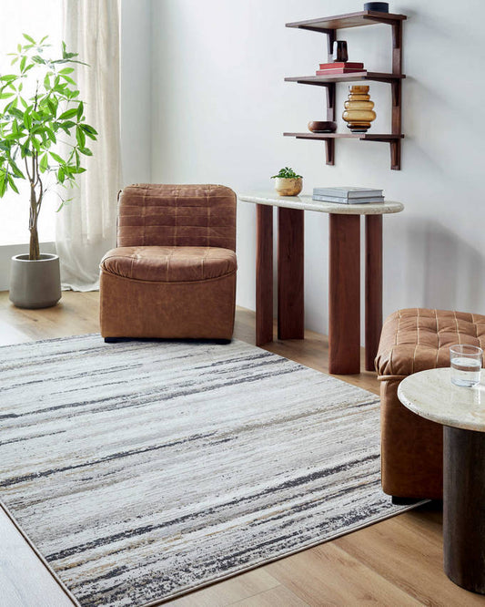 Kennth Rustic Light Gray/Light Brown Area Rug