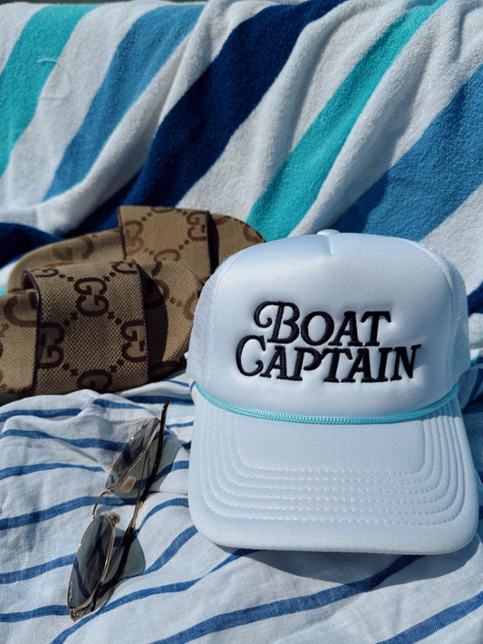 Boat Captain - White Foam Trucker Hat