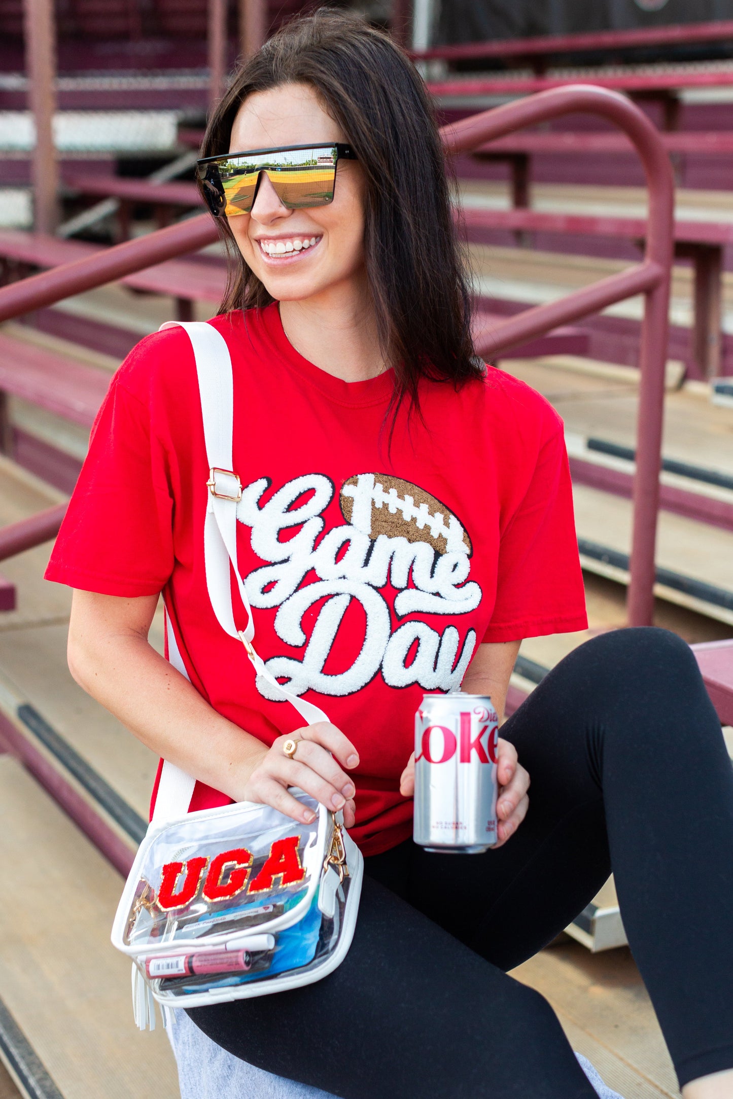 Football 'Game Day' Letter Patch T-Shirt