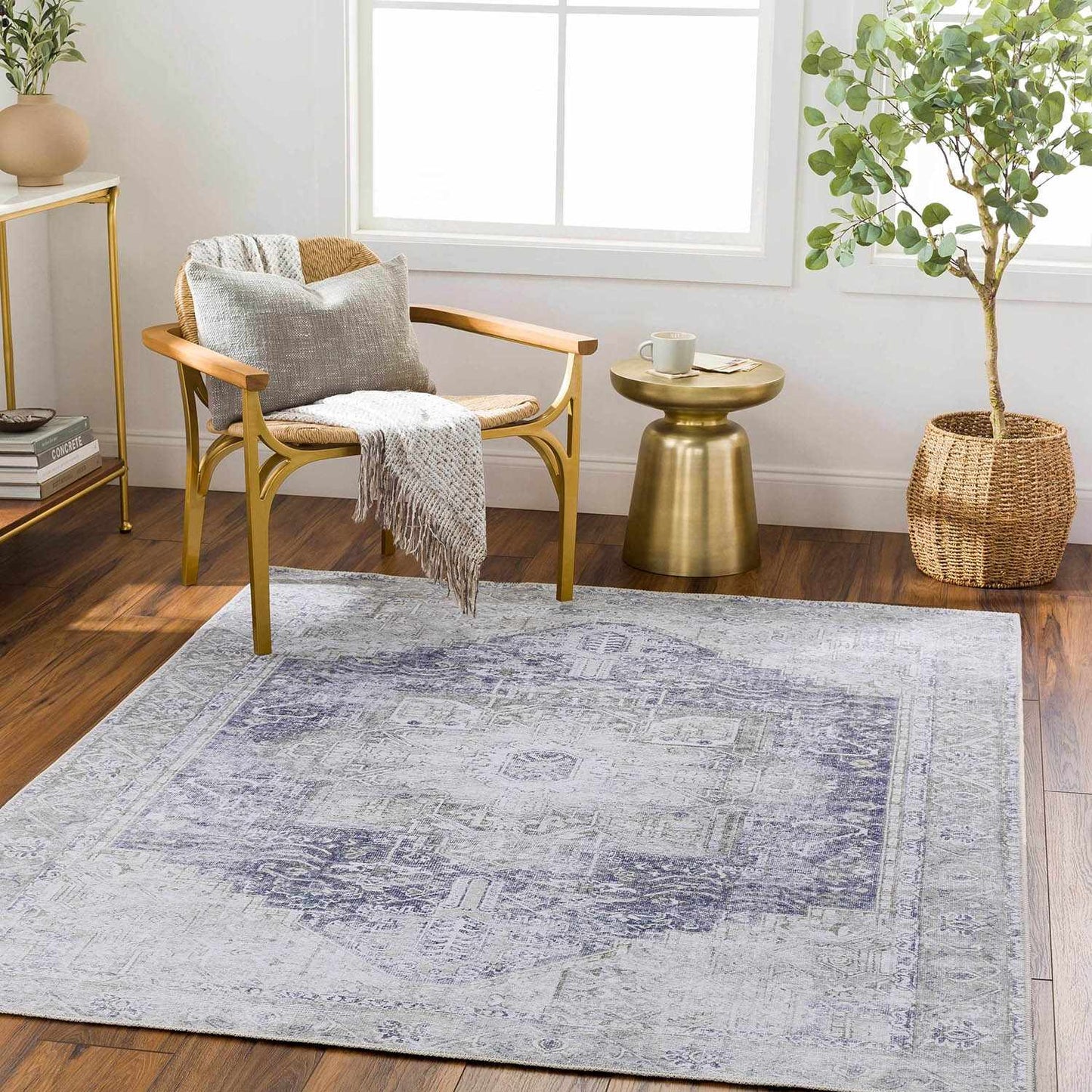 Olive Rosman Washable Area Rug - Clearance