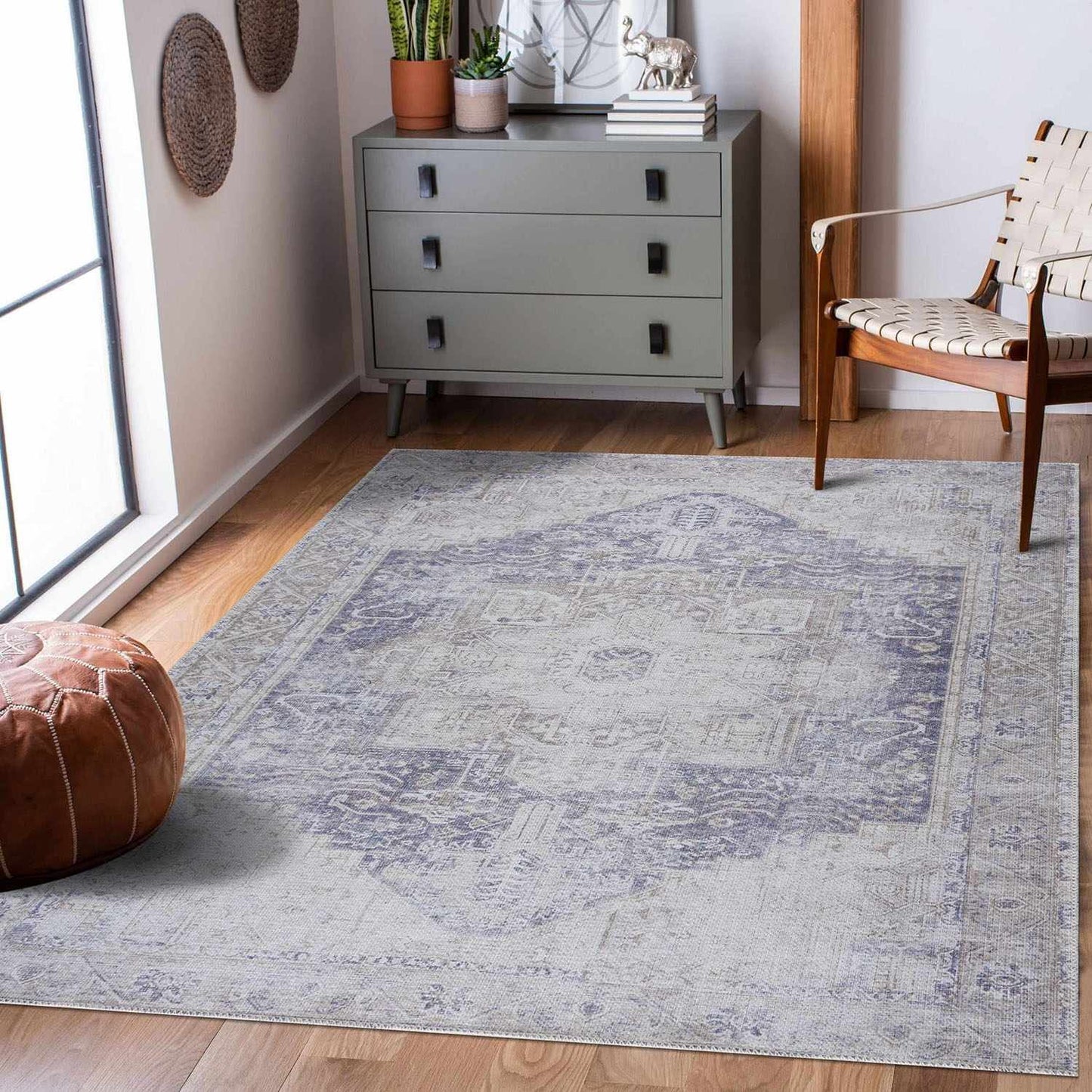 Olive Rosman Washable Area Rug - Clearance