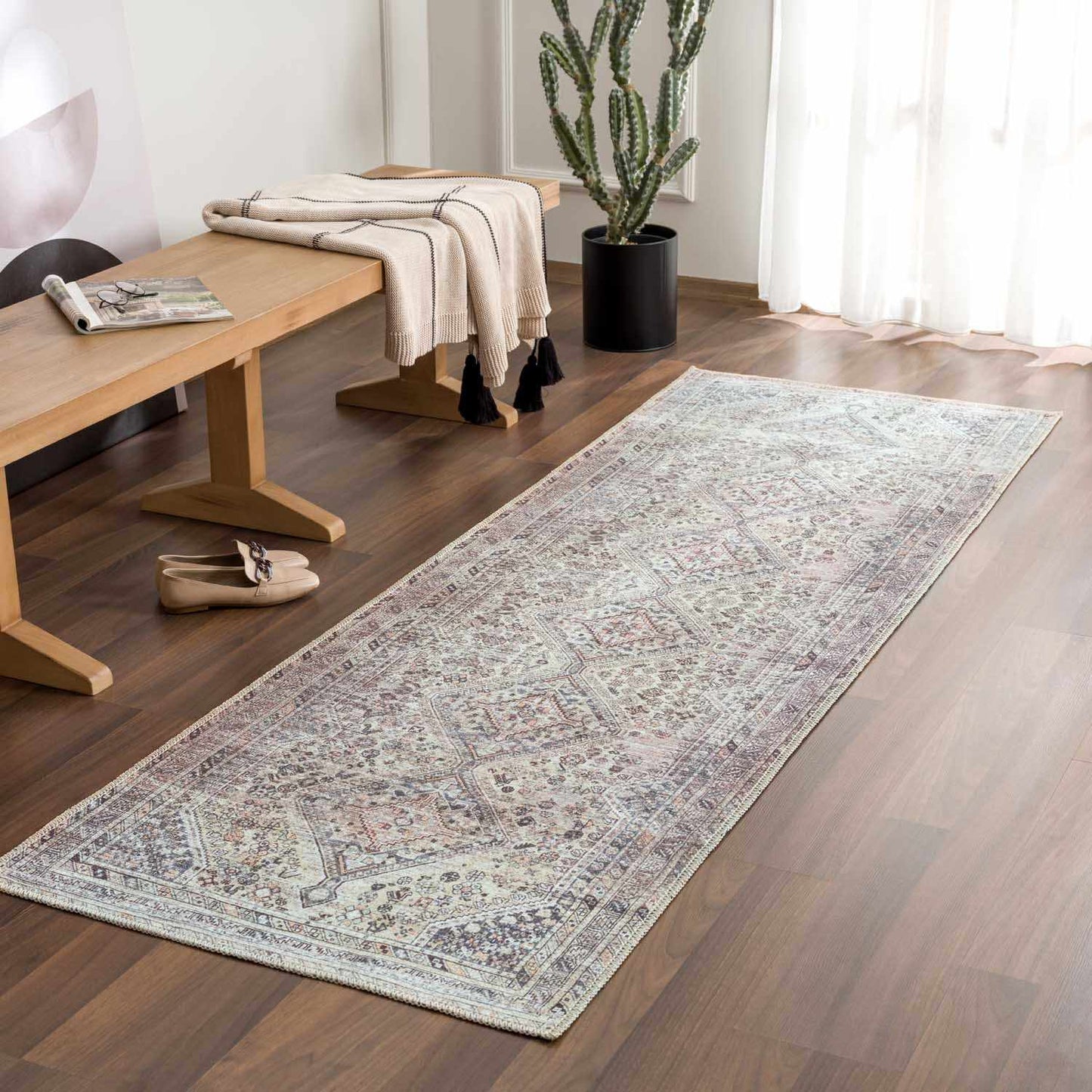 Barny Tan Washable Rug