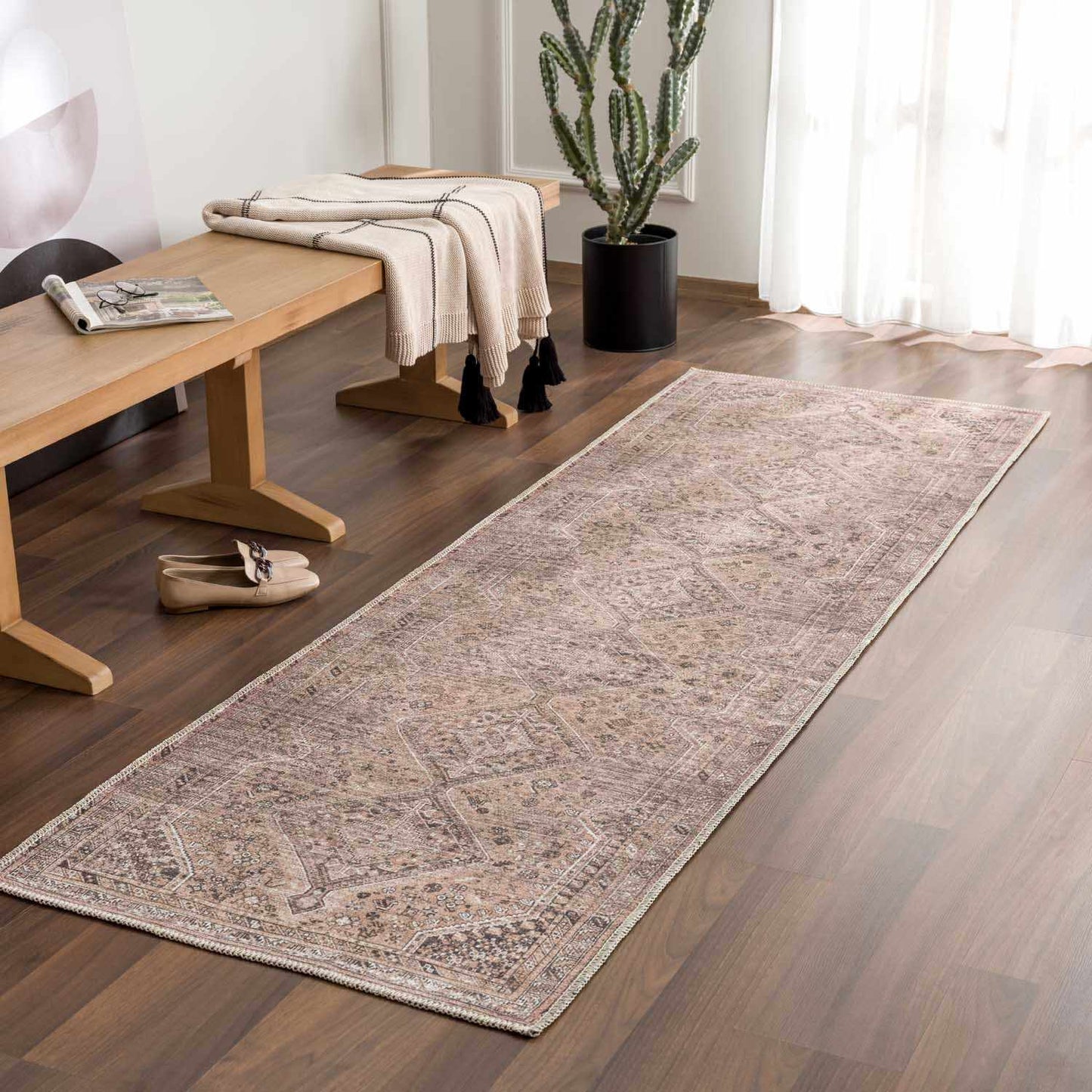 Barny Brown Washable Rug