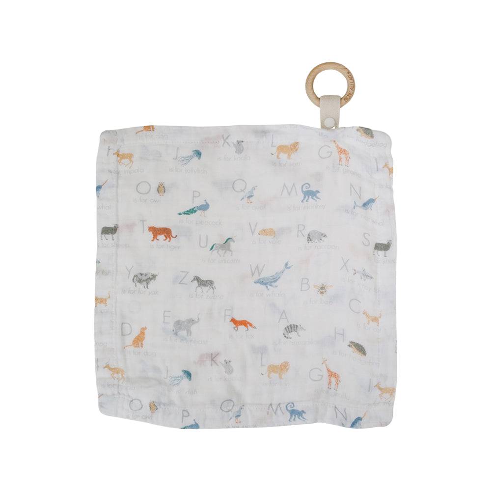 Animal Alphabet Oh So Soft Muslin Teether Blanket