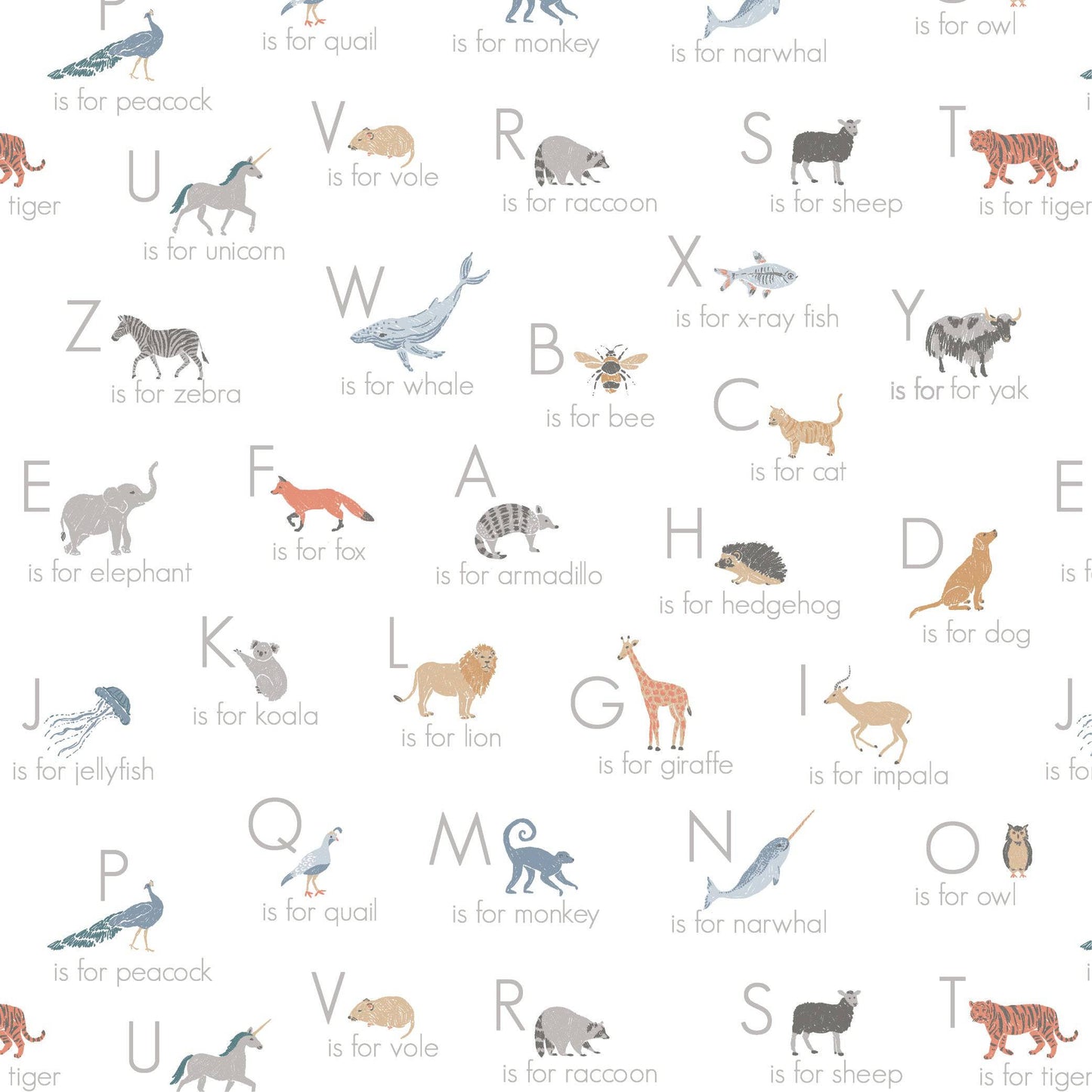 Animal Alphabet Oh So Soft Muslin Crib Sheet