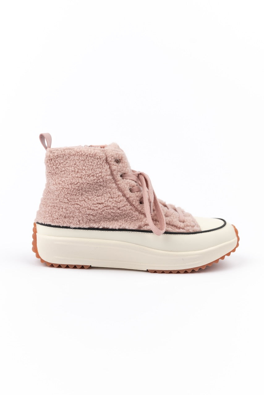 Aubrey Sherpa High Top Platform Sneakers