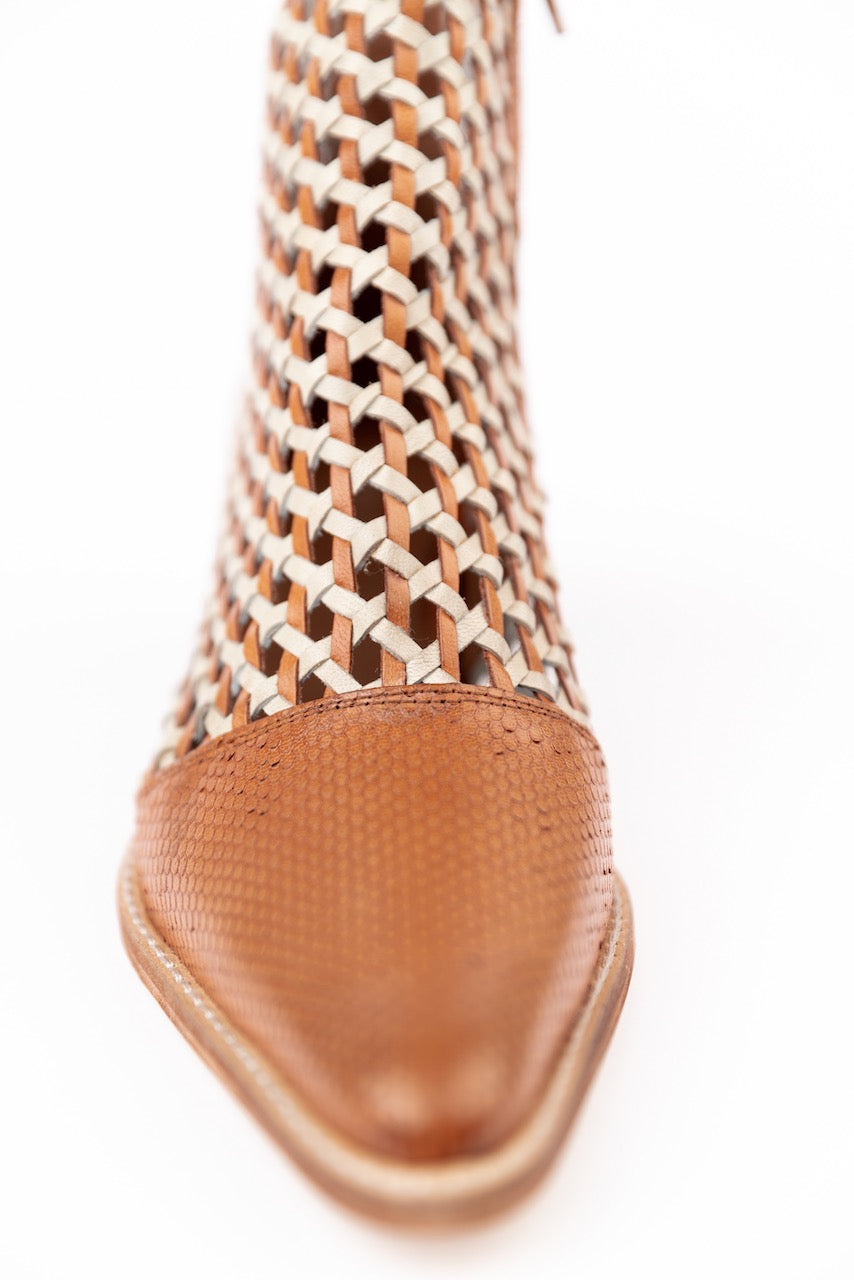 Opening Night Woven Ankle Boot