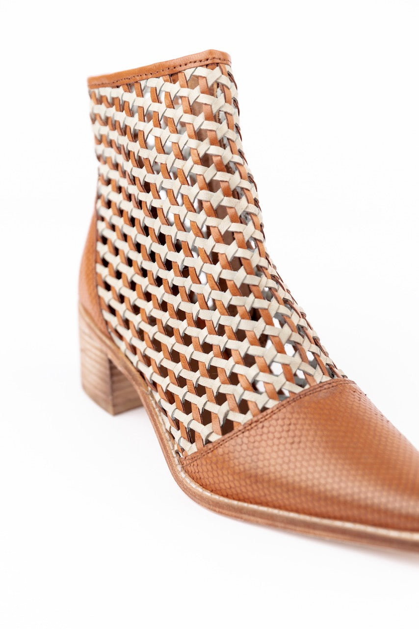 Opening Night Woven Ankle Boot