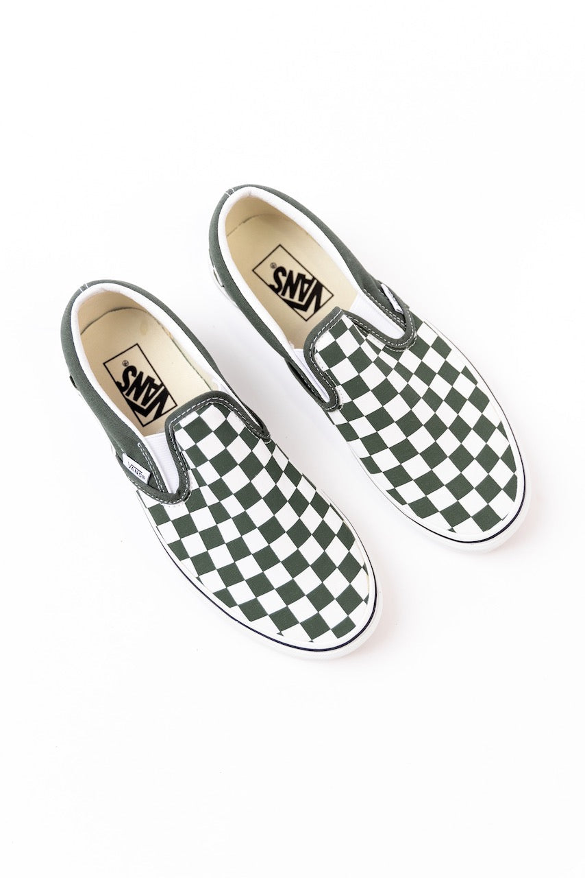 Checkerboard Slip On Vans