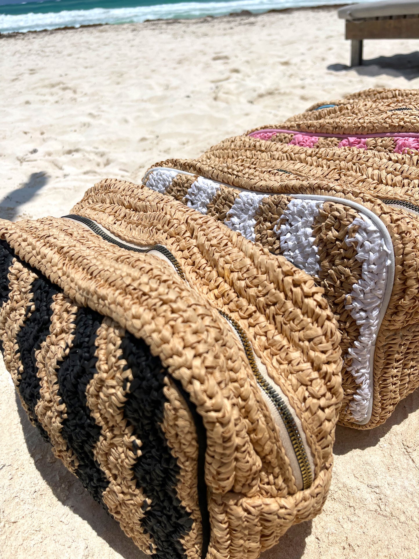 Beach XL Makeup Bag with Puka Shells