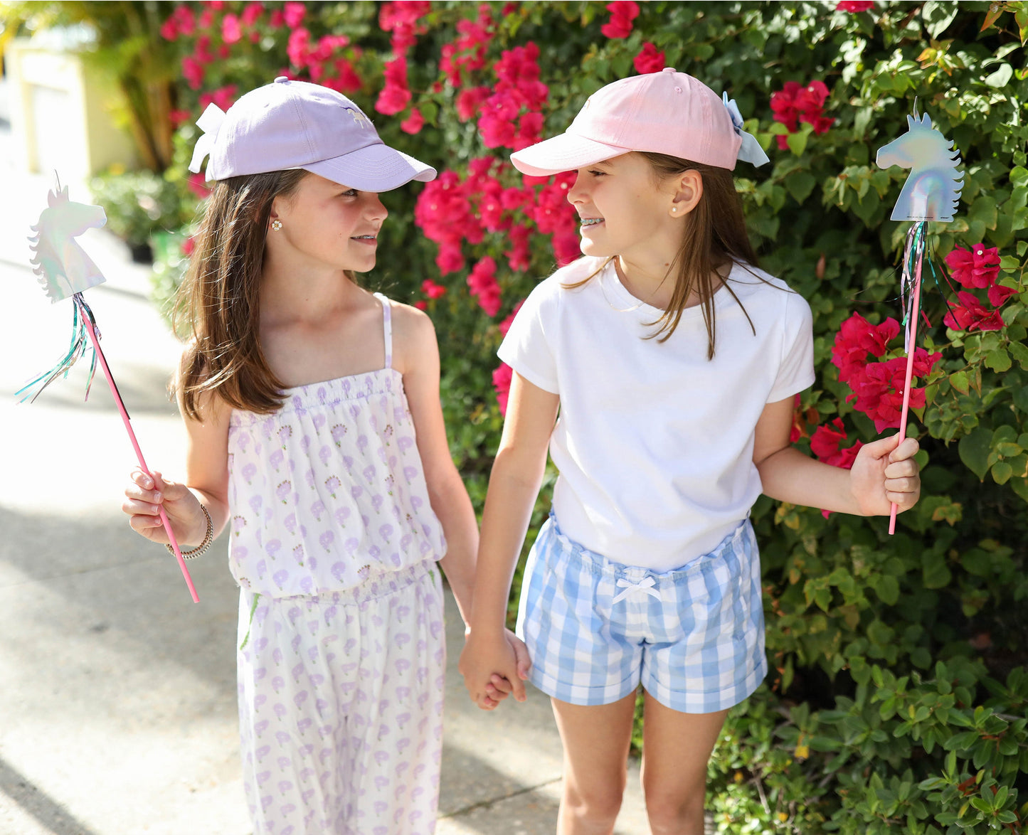 Rainbow Bow Baseball Hat (Girls)