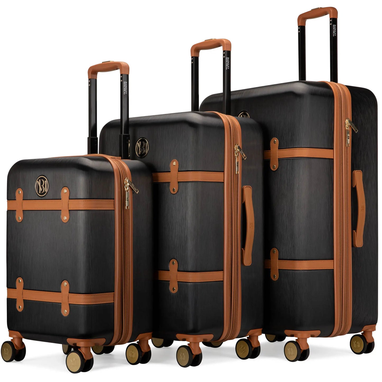 Grace 3 Piece Expandable Retro Luggage Set