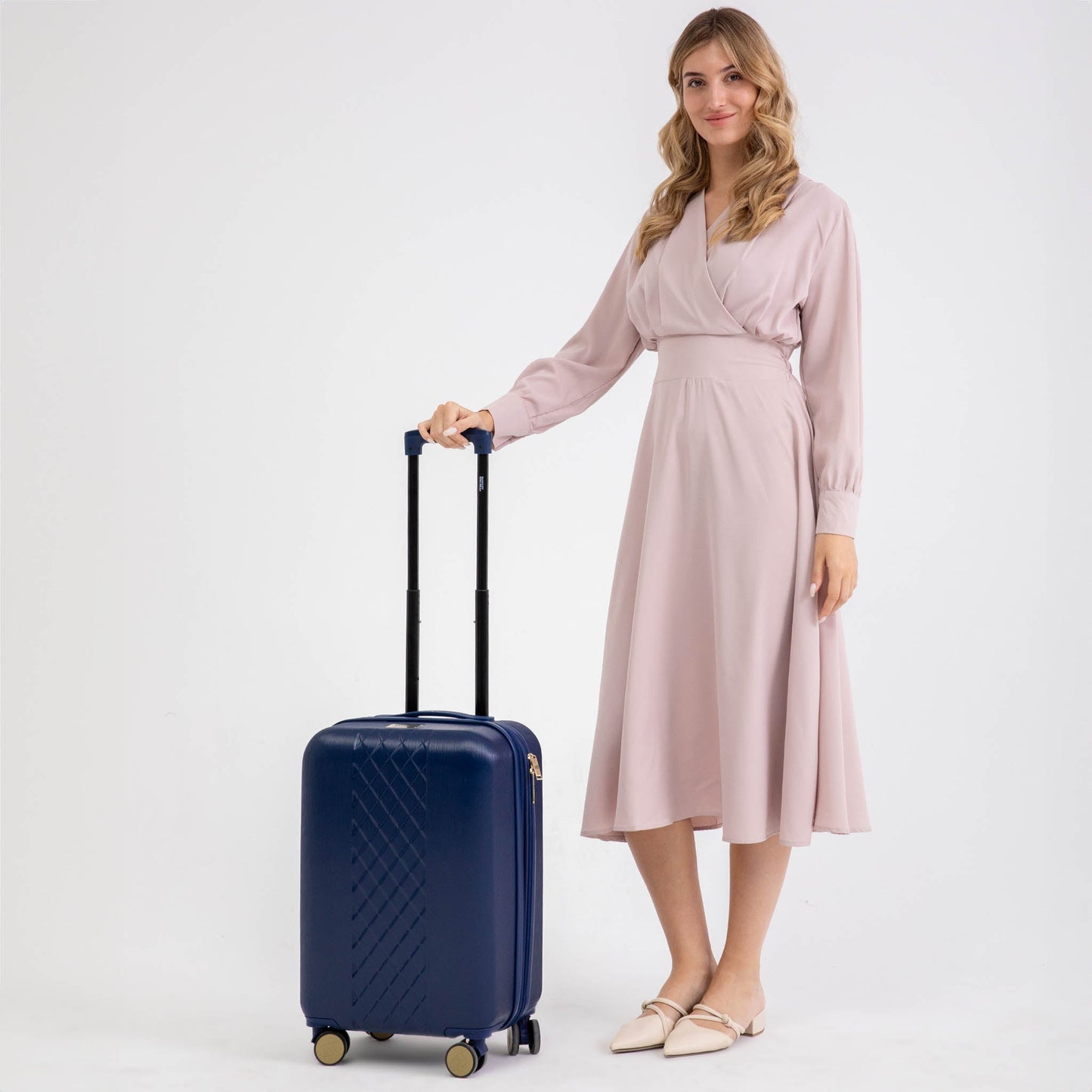 Diamond 3 Piece Expandable Chic Luggage Set