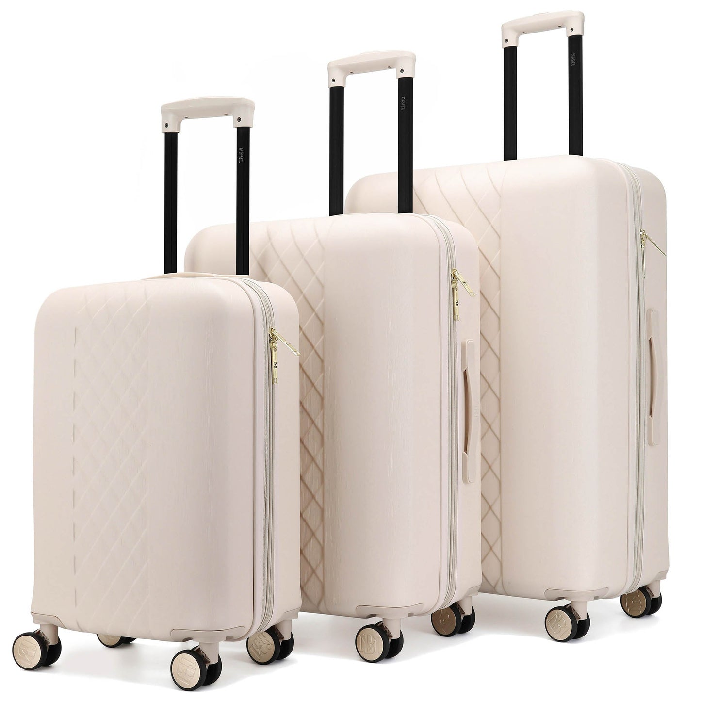 Diamond 3 Piece Expandable Chic Luggage Set