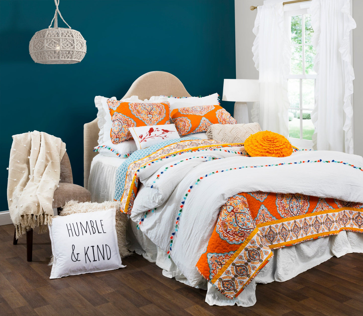 Boho Tassel 3 Piece Comforter Set