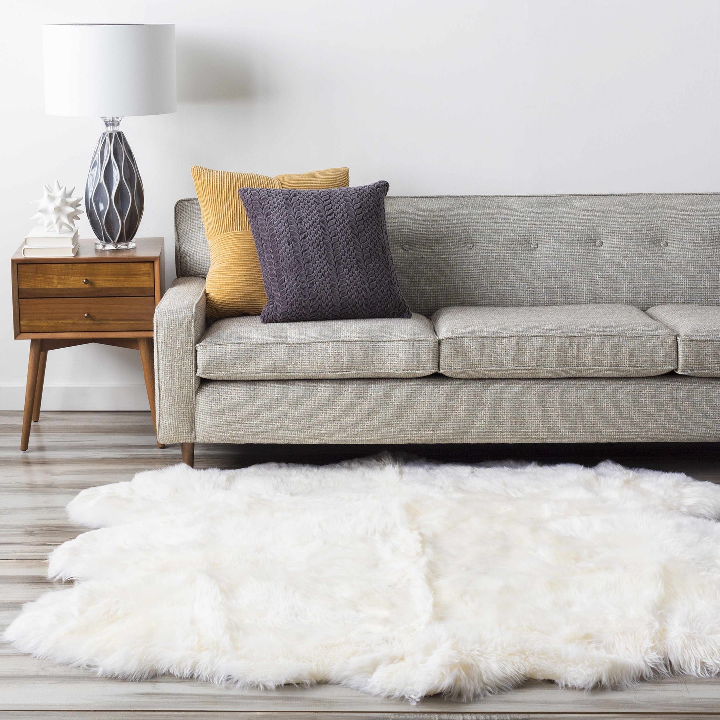 Premium White Soft Sheepskin Rug