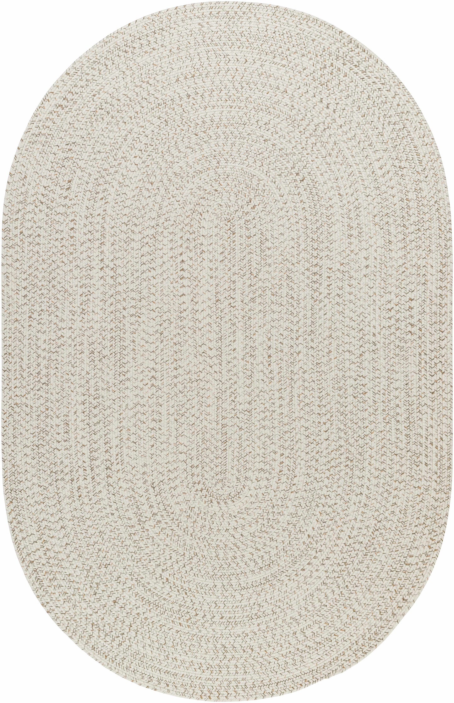 Beige Braided Faux Jute Rug