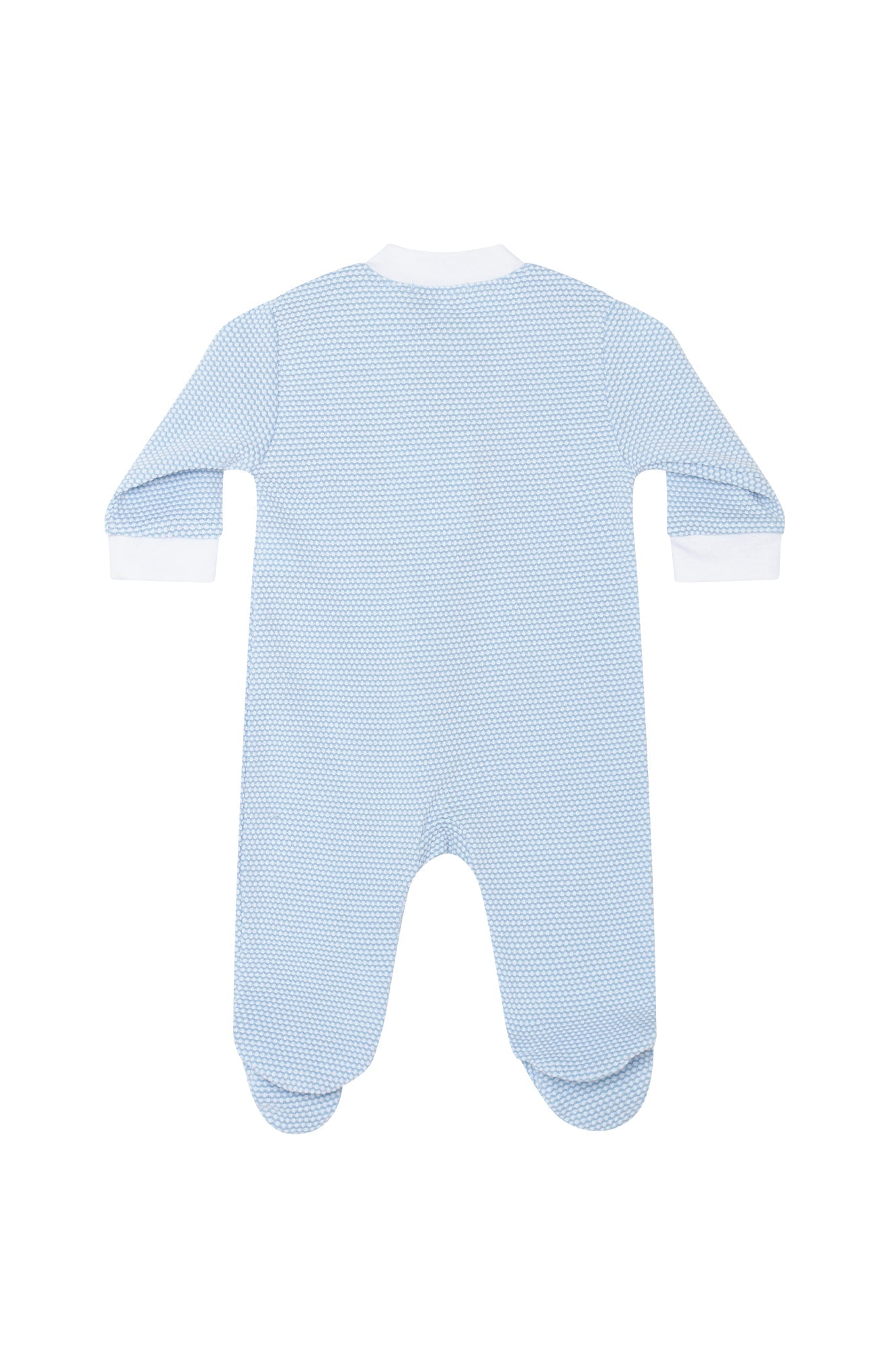 Blue Bubble Zipper Footie