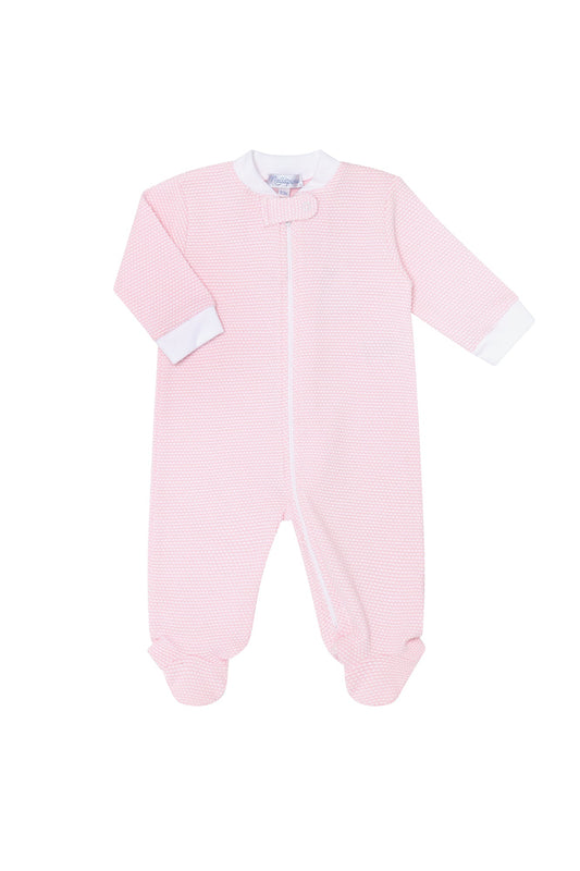 Pink Bubble Zipper Footie