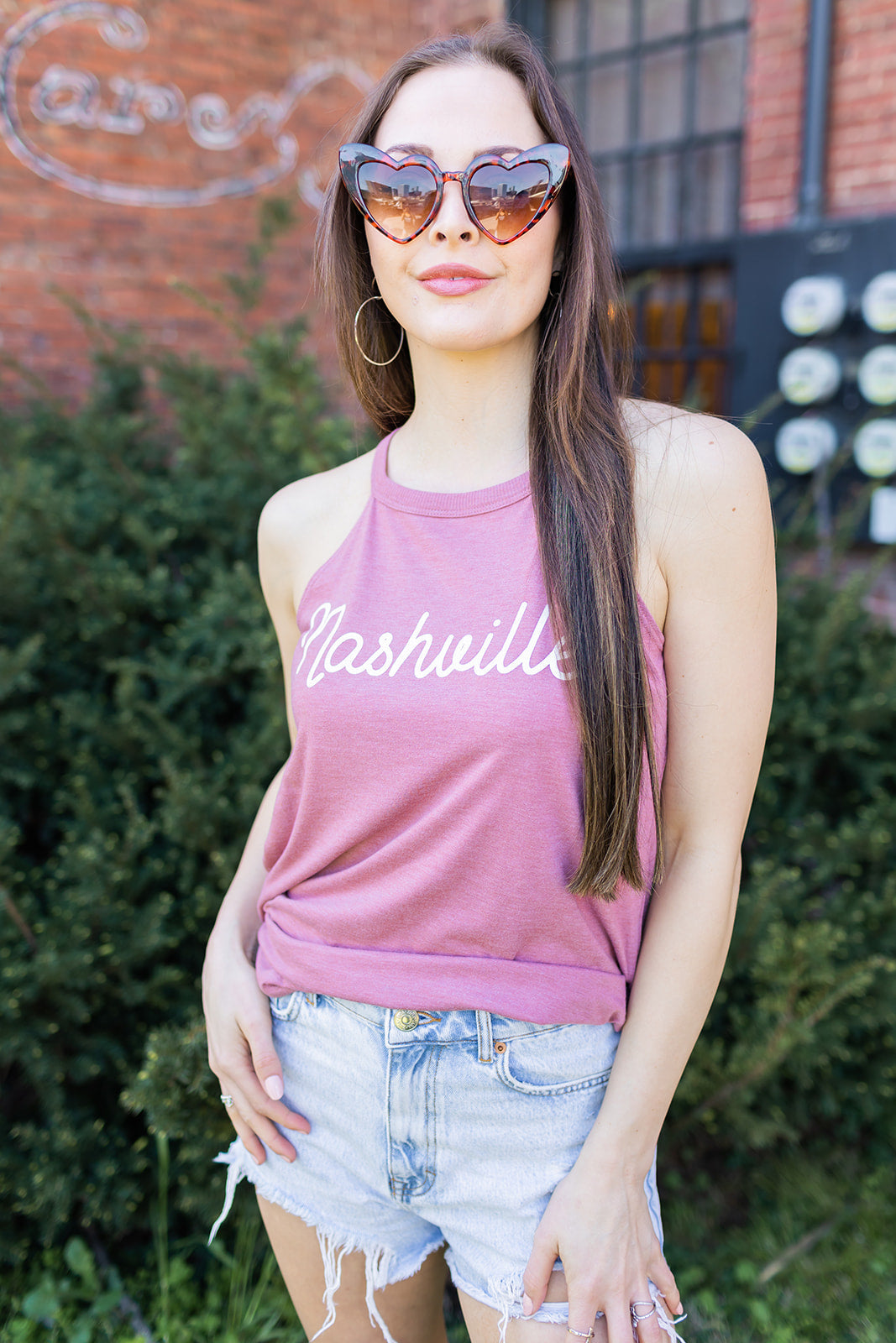 Ladies Nashville blush Rocker Tank -