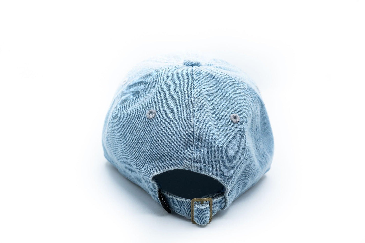 Denim Hat + Gold & White Terry Letter