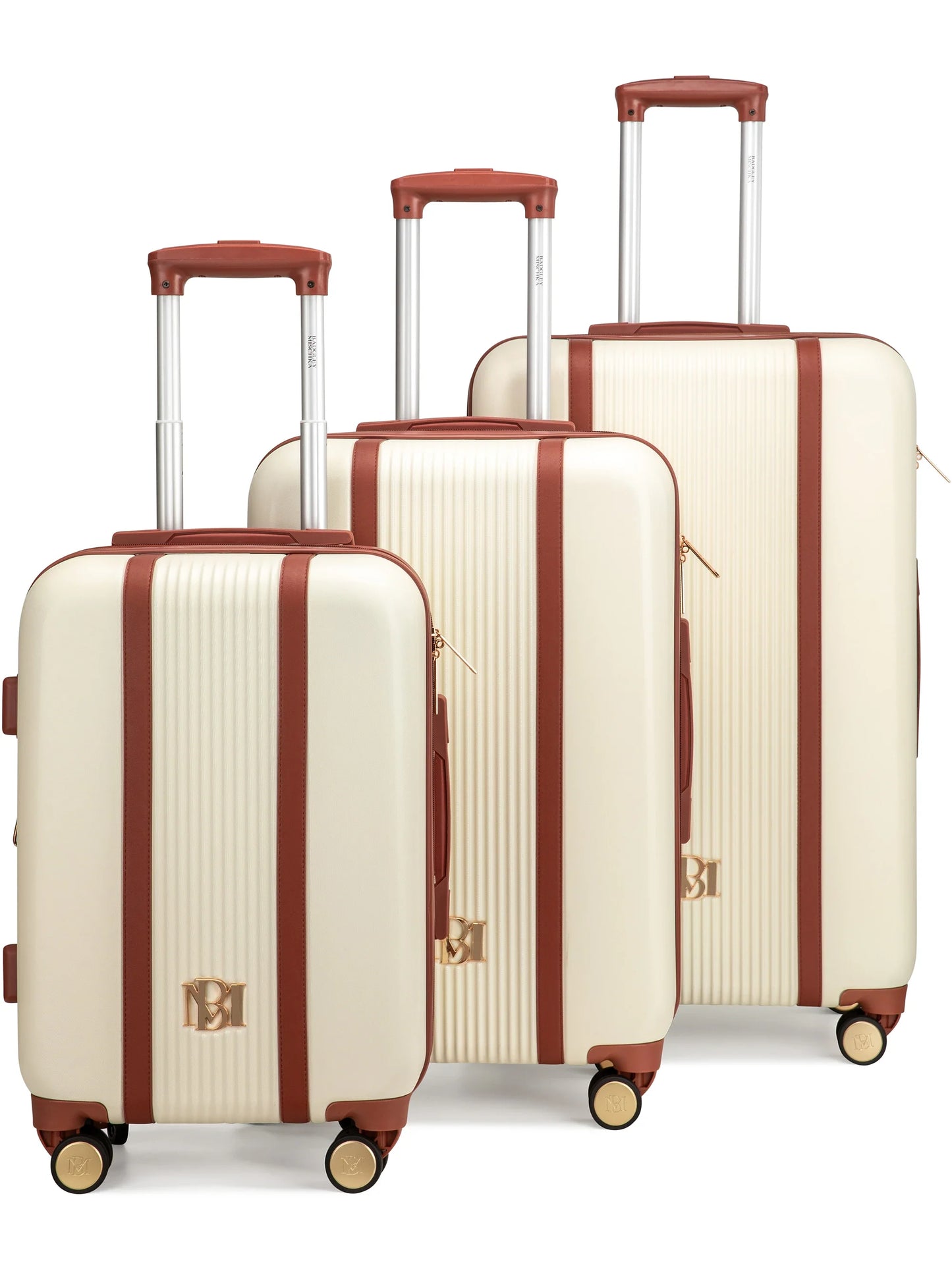 Mia 3 Piece Expandable Retro Luggage Set