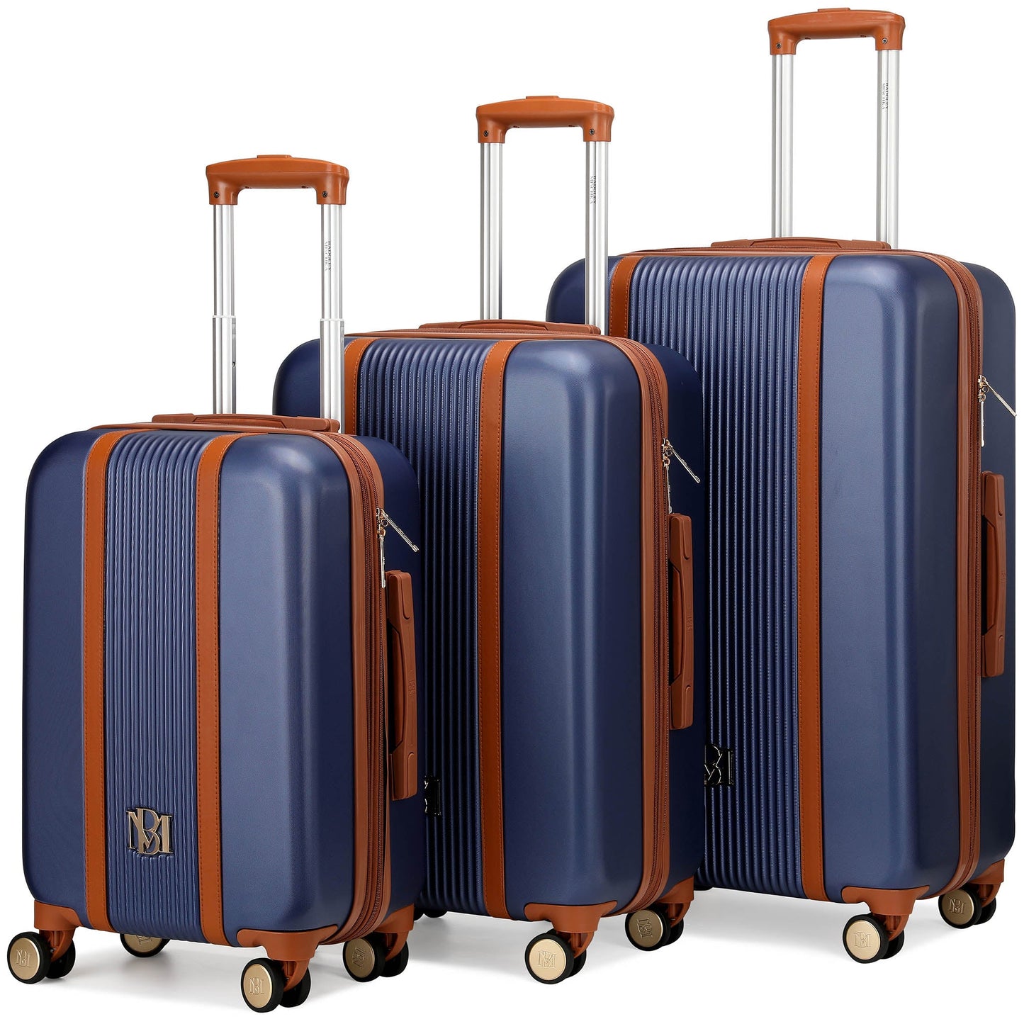 Mia 3 Piece Expandable Retro Luggage Set